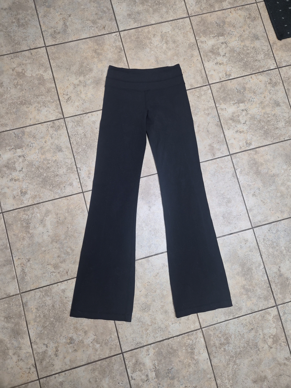Womens Lululemon Leggings Yoga Pants Black Wide Leg Size 2 Lounge Loungewear ✨️